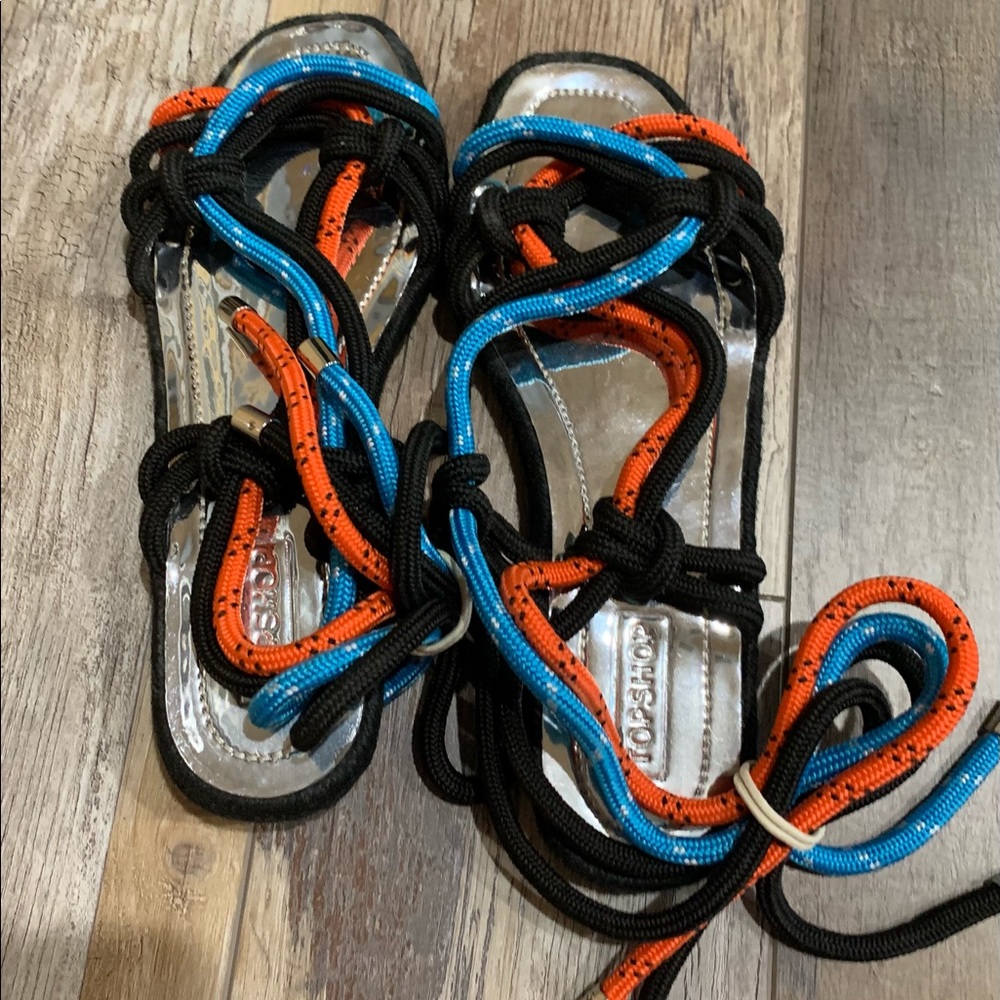 Topshop Ankle Tie Sandals